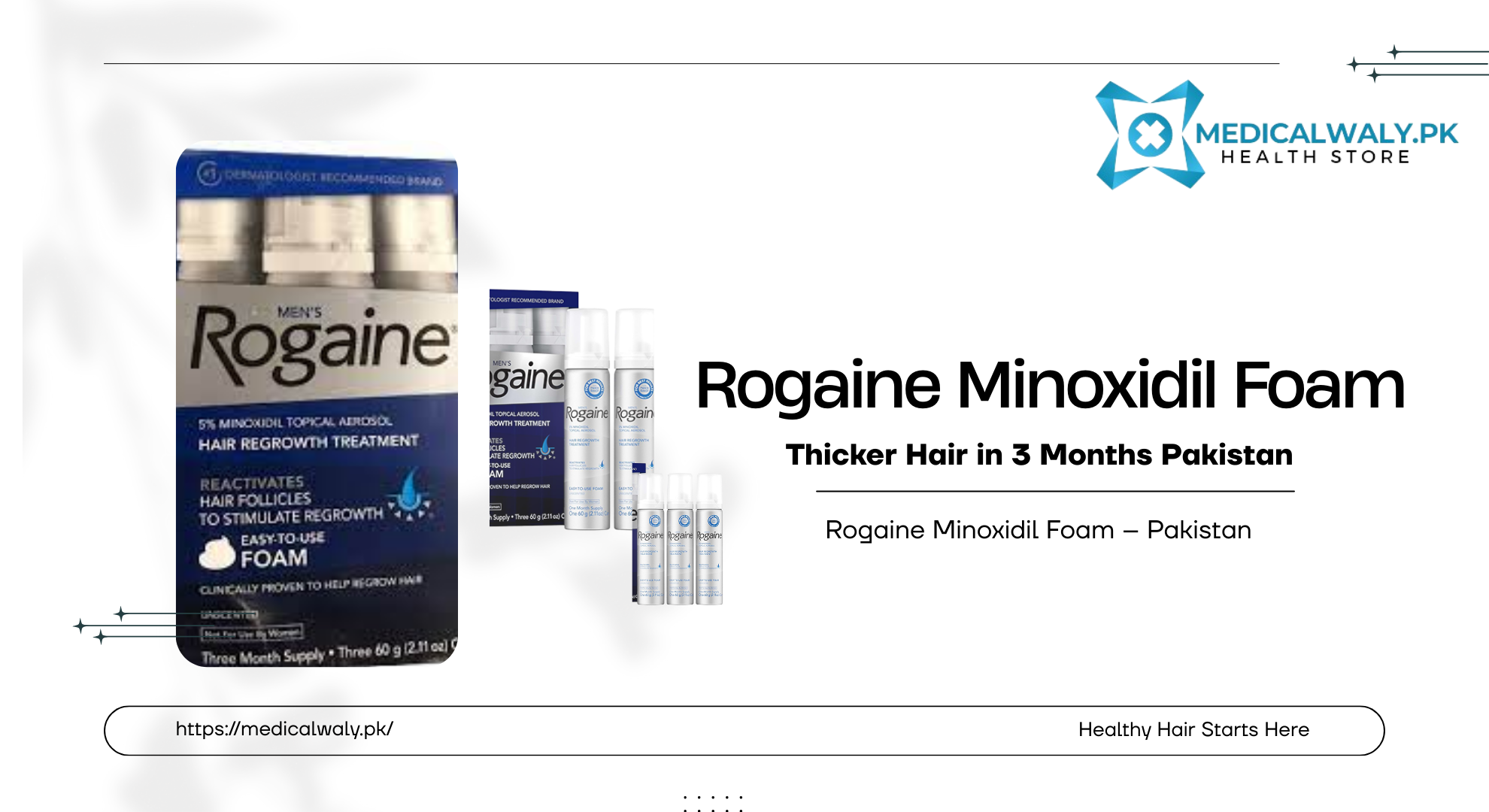 Rogaine Minoxidil Foam: Thicker Hair in 3 Months Pakistan